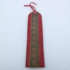 Marque pages rouge  et beige
