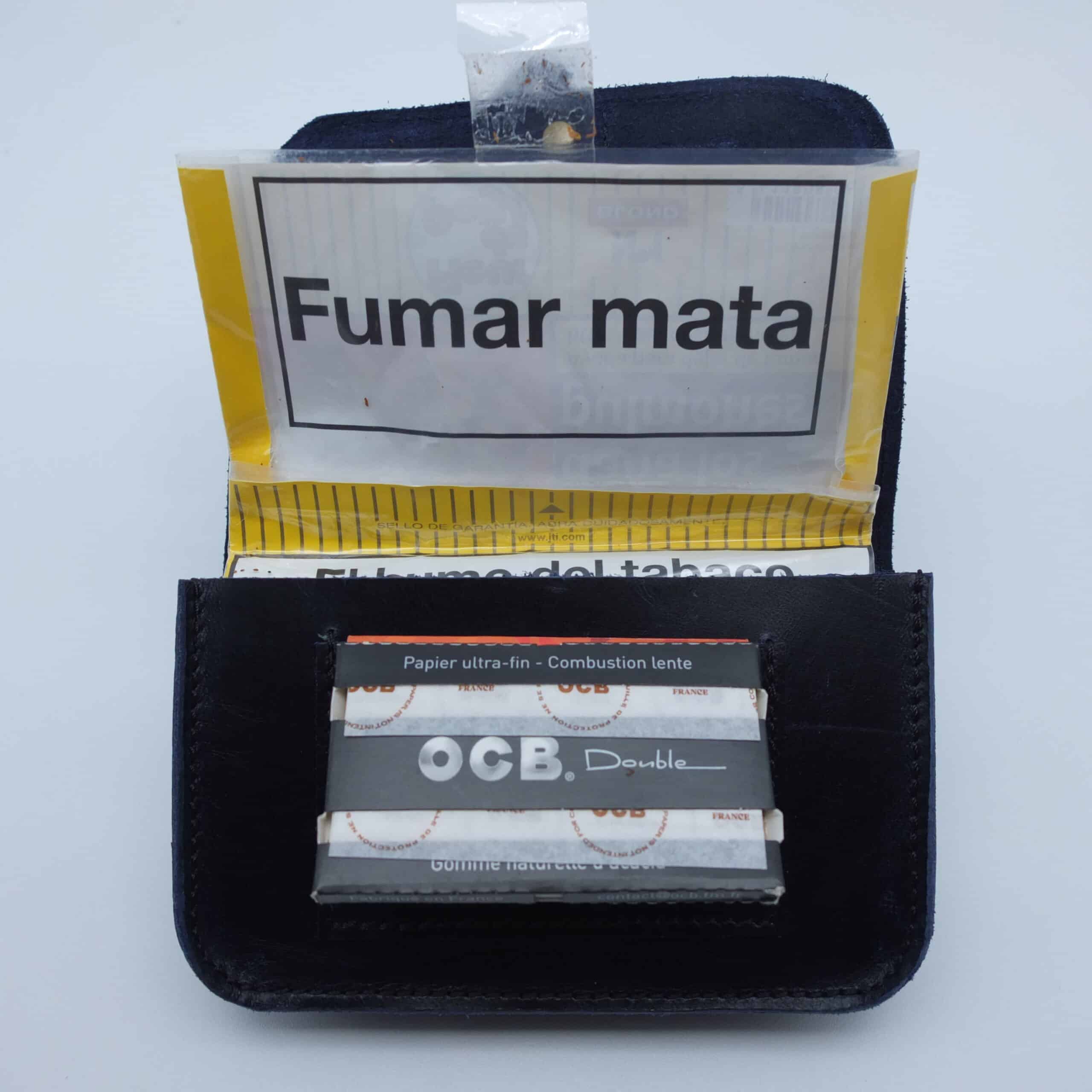 blague à tabac bleu foncé kaki – Image 2