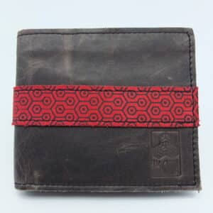 portefeuille gris foncé rouge