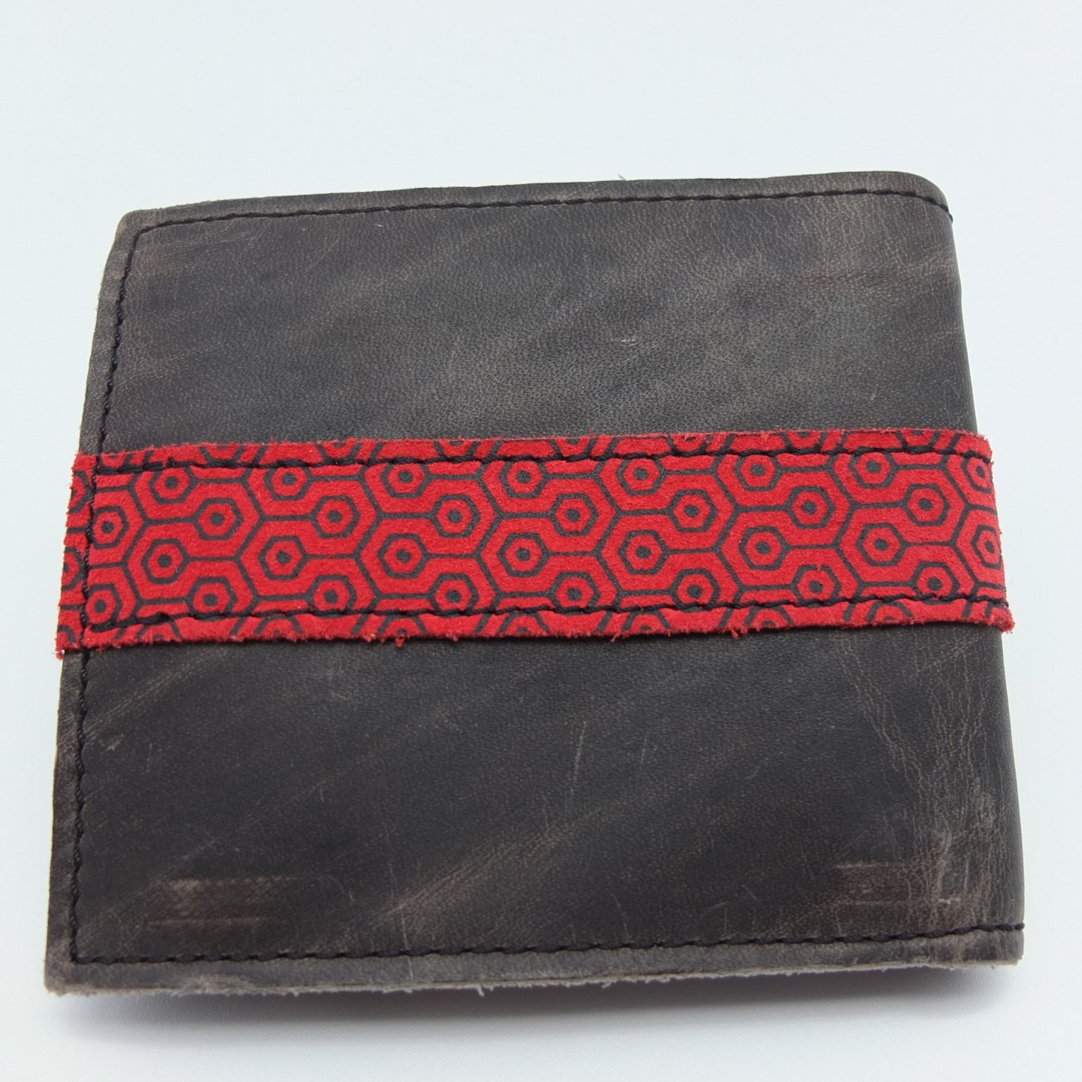 portefeuille gris foncé rouge – Image 3